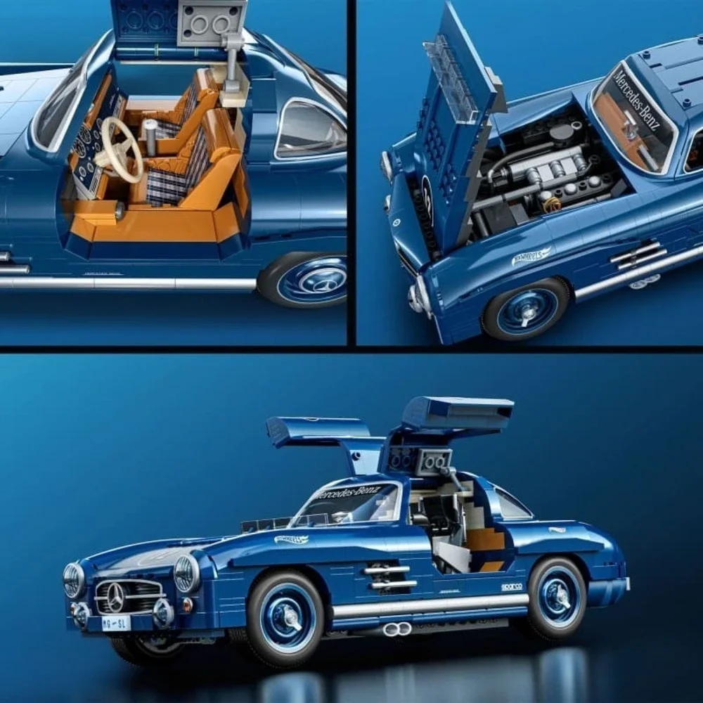 Mattel Brick Shop Hot Wheels Mercedes-Benz 300 SL Building Set 1600pcs | SEALED